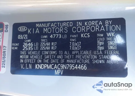 2022 Kia Sportage Lx from USA, damaged, VIN KNDPMCAC9N7954466